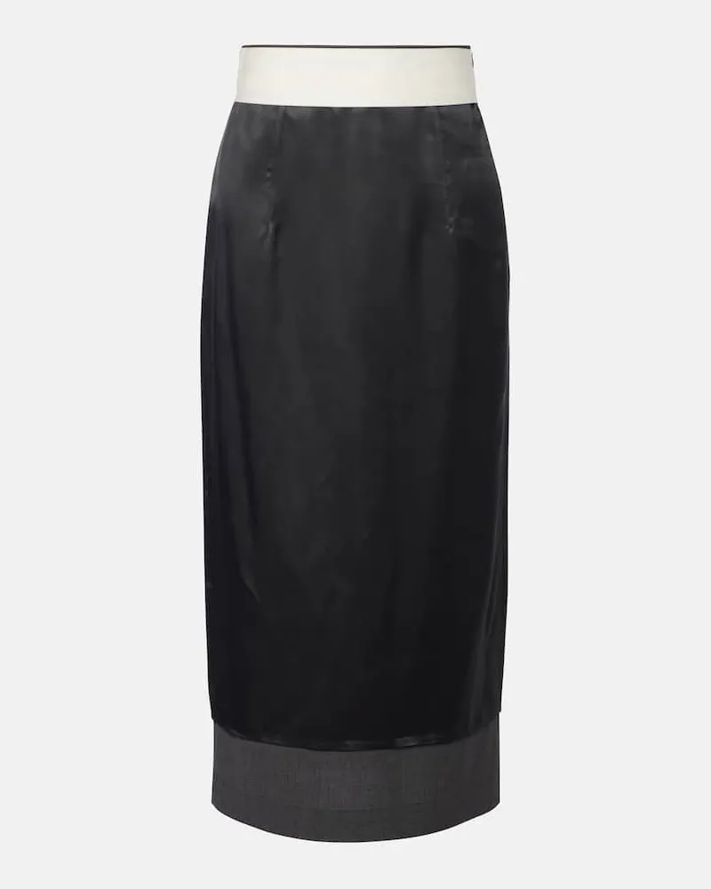 Róhe Róhe Bleistiftrock aus Wolle Grau