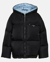 Prada Daunenjacke aus Re-Nylon Schwarz