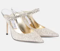 Mules Bing 100 mit Glitter und Kristallen