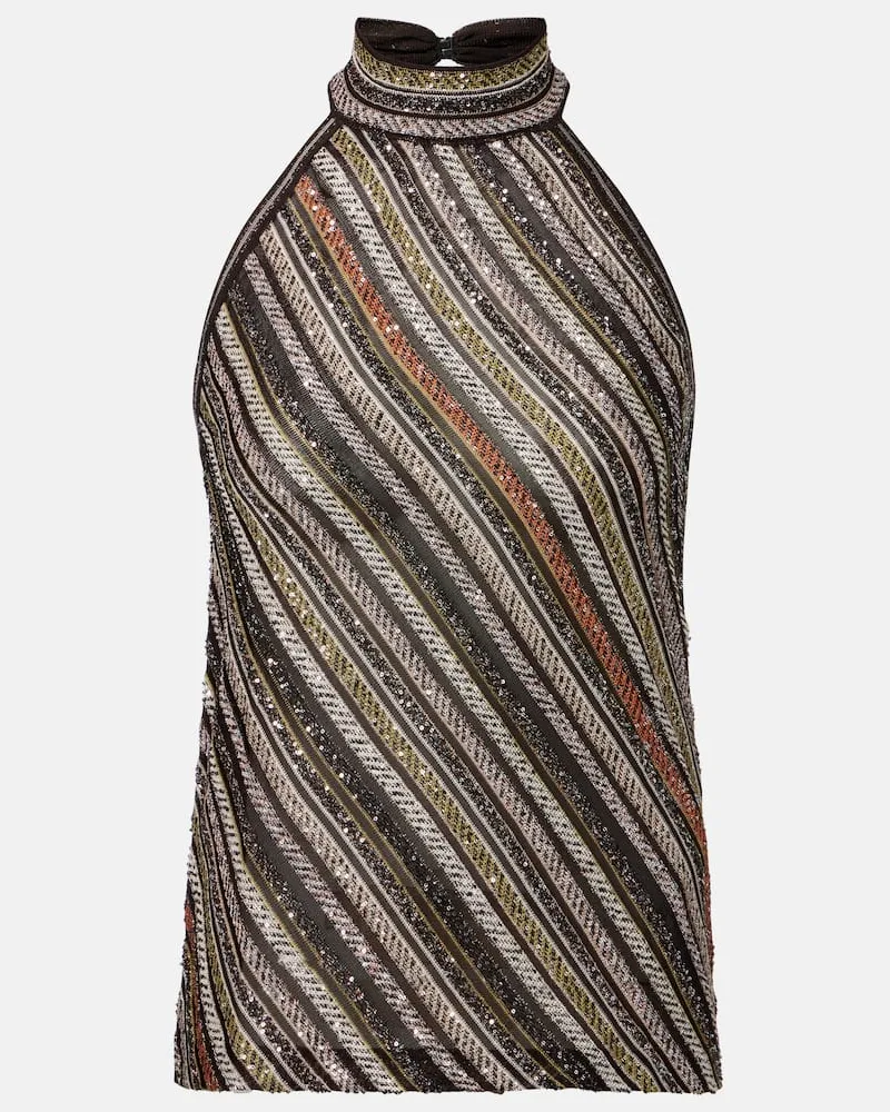 Missoni Top mit Pailletten Multicolor