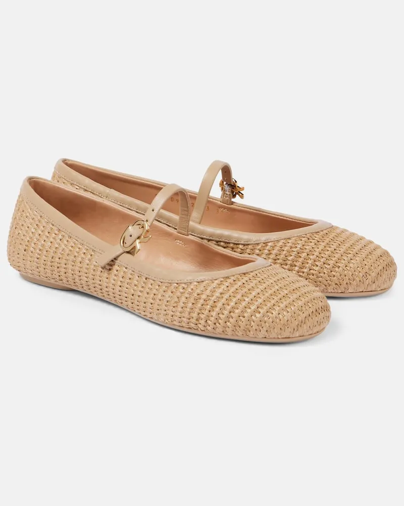 Gianvito Rossi Ballerinas Carla mit Leder Nude