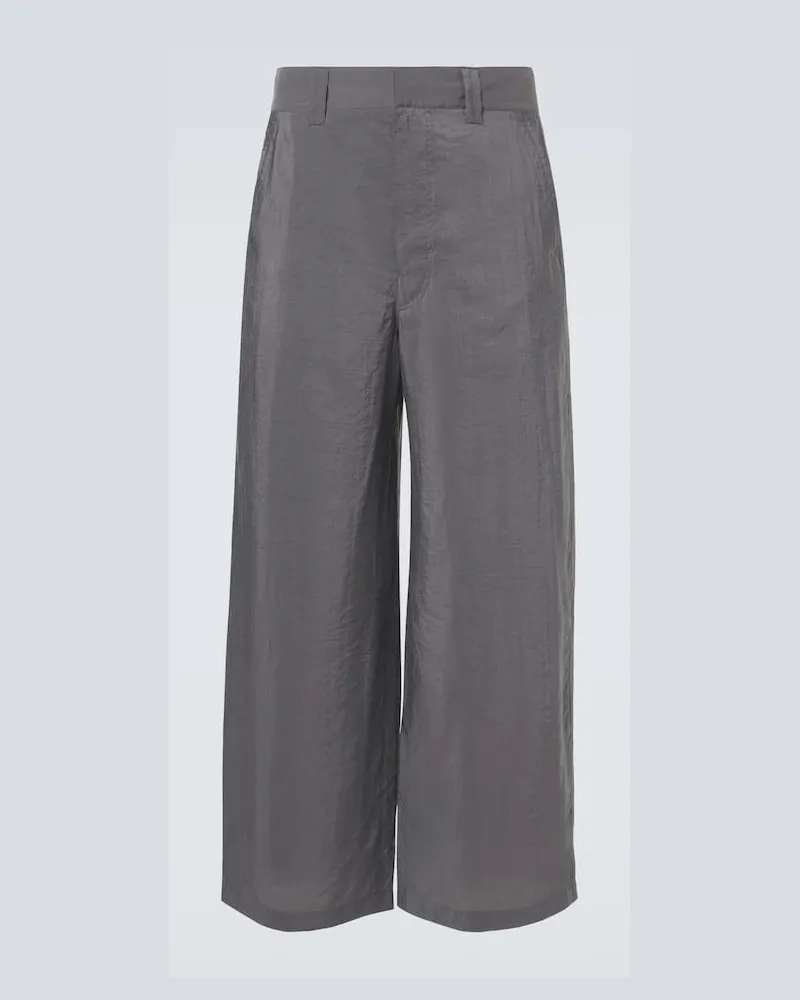 Christophe Lemaire Hose aus einem Seidengemisch Grau
