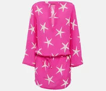Bedrucktes Minikleid aus Seide