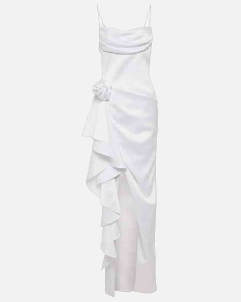 RASARIO Robe aus Satin Weiß