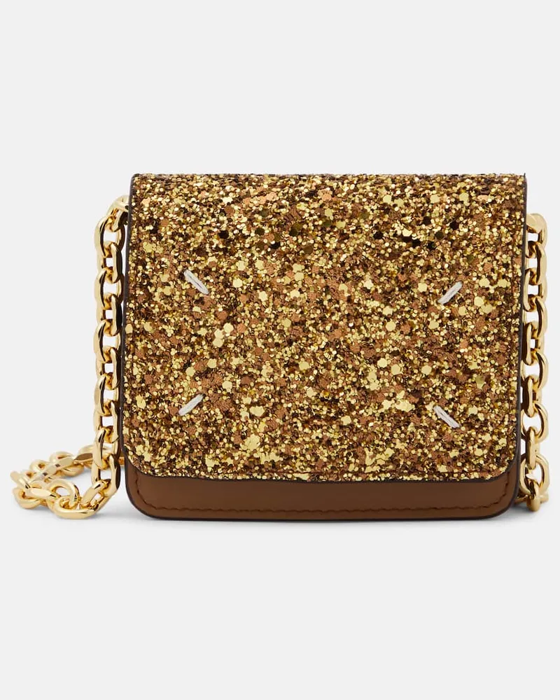 Maison Margiela Portemonnaie mit Kettenriemen Micro Braun