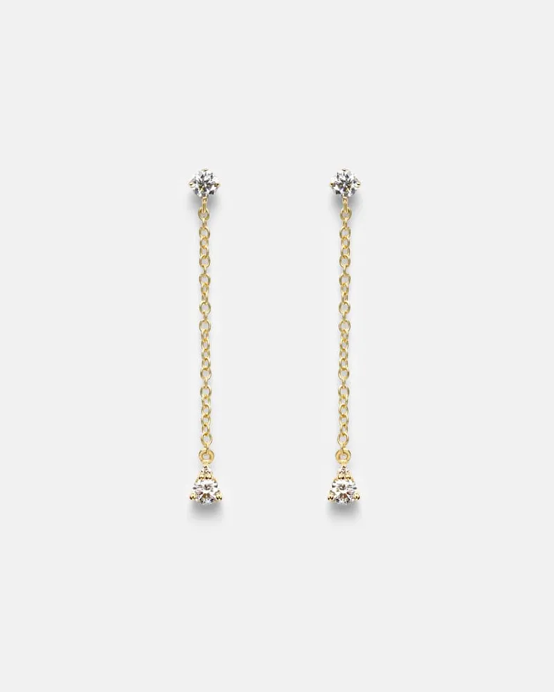 Stone & Strand Ohrringe Perfect Pear aus 14kt Gelbgold mit Diamanten Gold