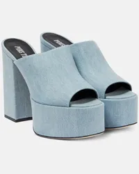 Paris Texas Plateau-Pantoletten Sasha aus Denim Blau