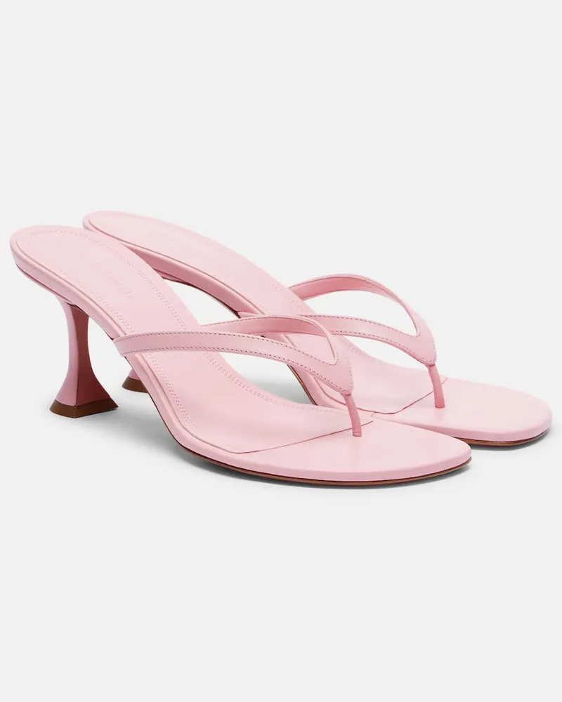 Amina Muaddi Sandalen Juliette aus Leder Rosa