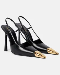 Saint Laurent Slingback-Pumps Jeanne 110 aus Leder Schwarz