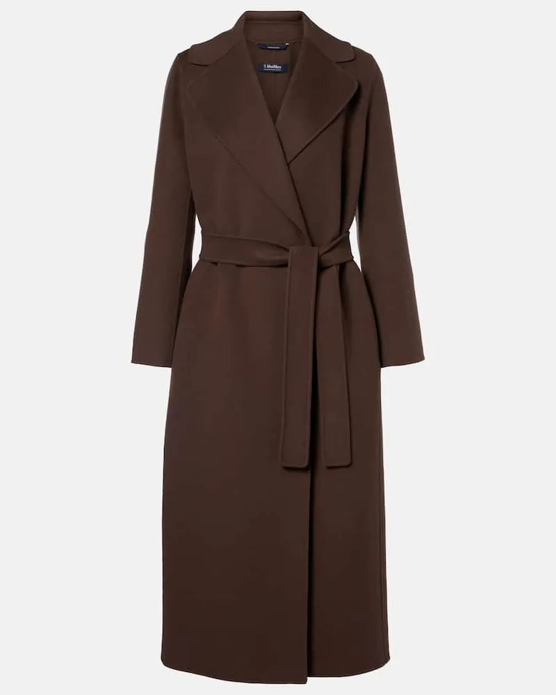 Max Mara Mantel Poldo aus Schurwolle Braun