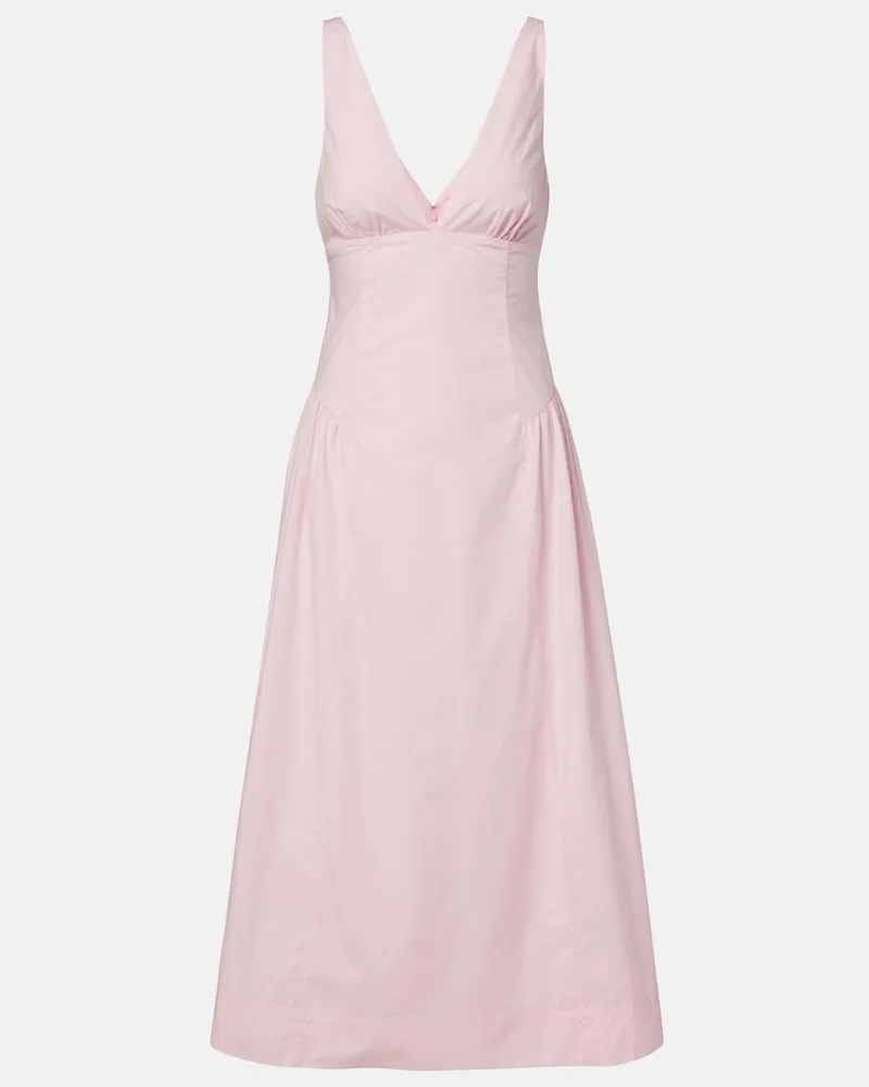 Posse Midikleid Lindie aus Baumwollpopeline Rosa