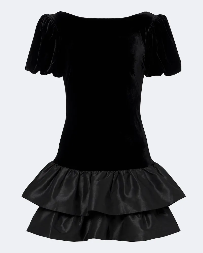 RIXO Minikleid Anabella aus Samt Schwarz