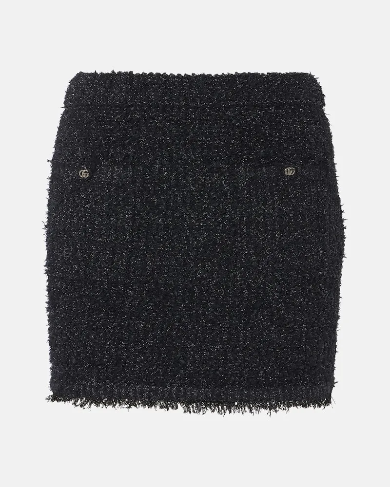Gucci Minirock aus Bouclé Schwarz