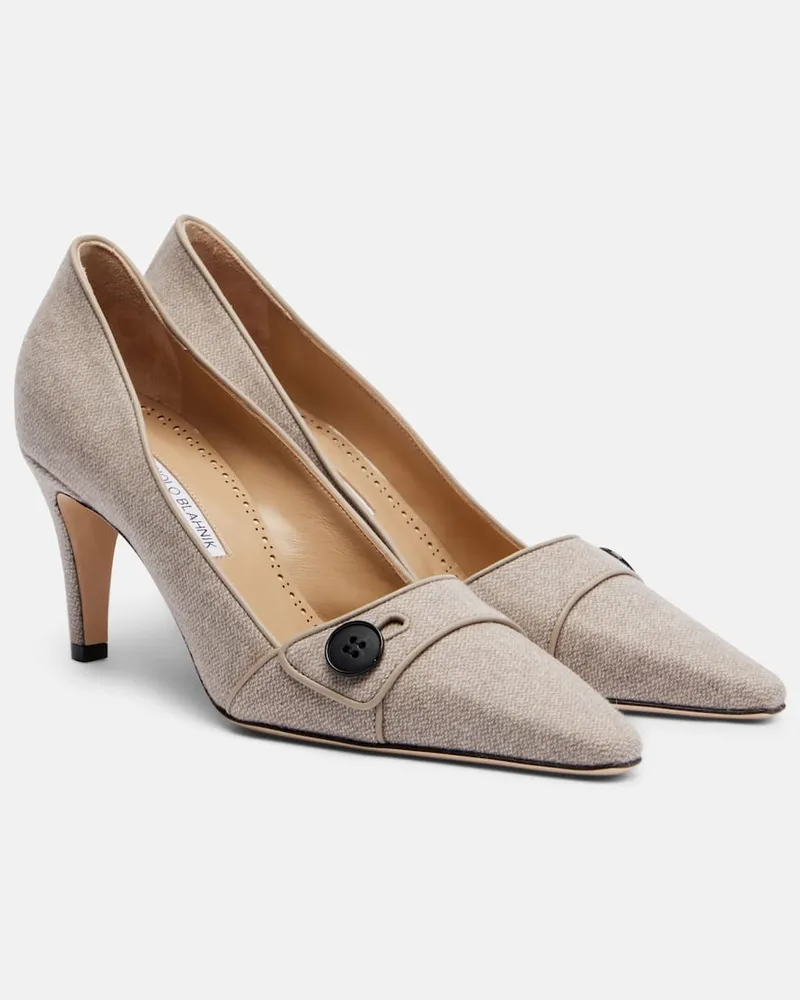 Manolo Blahnik Pumps Lulumae 70 Beige