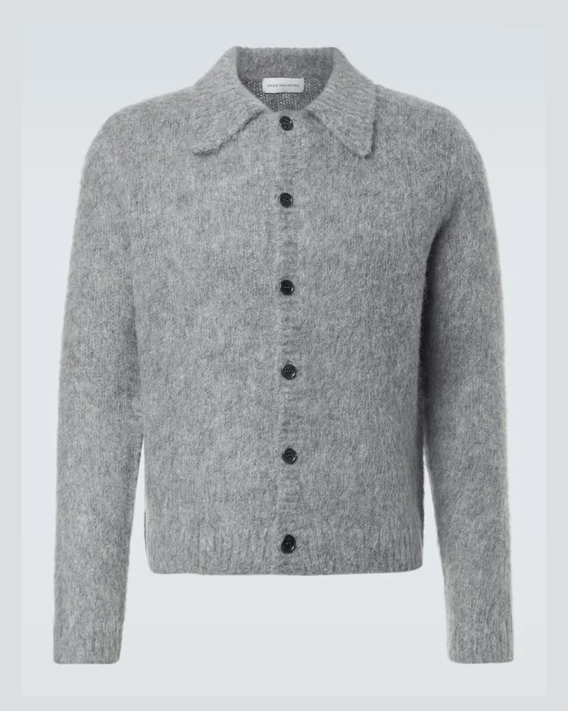 Dries van Noten Cardigan aus einem Alpakawollgemisch Grau
