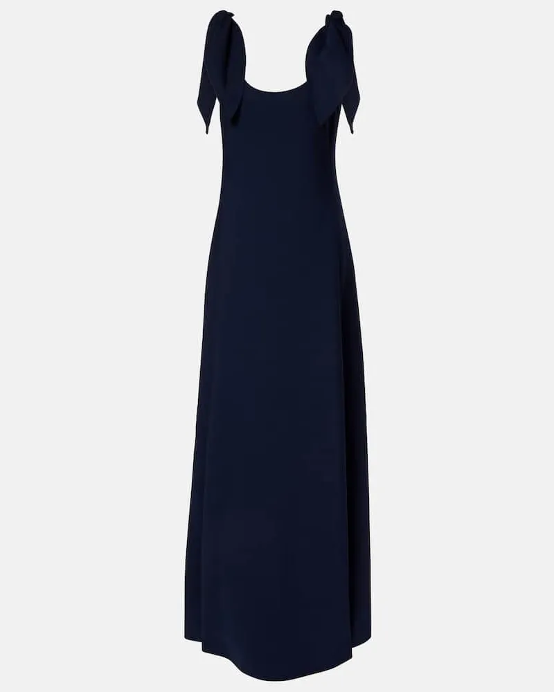 Oscar de la Renta Robe aus einem Wollgemisch Blau