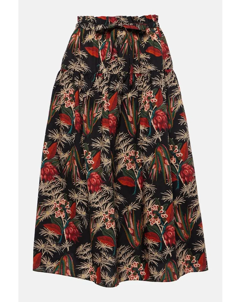 Ulla Johnson Midirock Fernanda aus Baumwollpopeline Multicolor