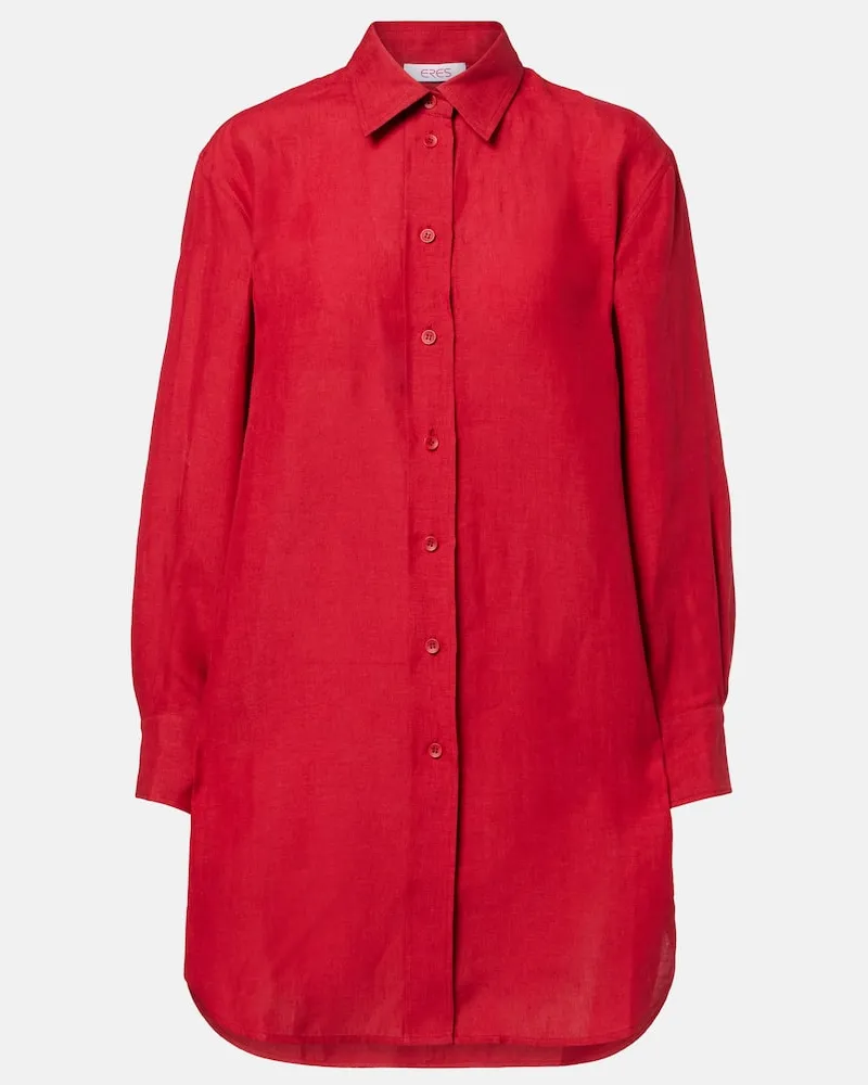 Eres Oversize-Hemd Mignonette aus Leinen Rot