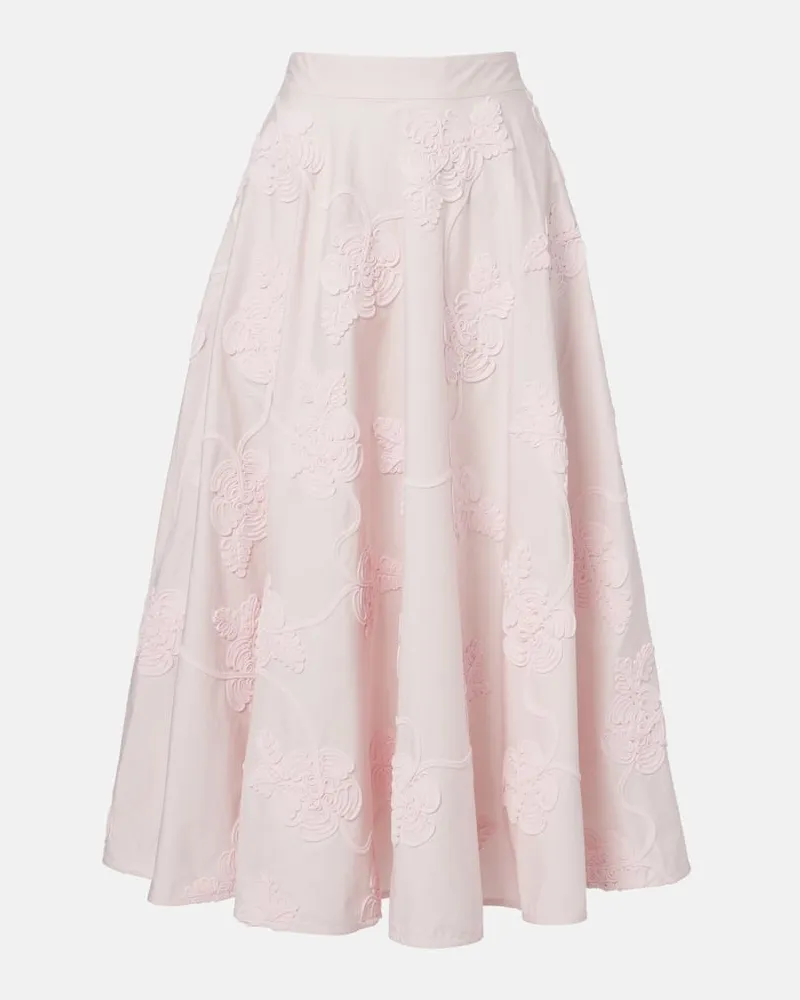 ROTATE Birger Christensen Midirock Berty aus Baumwolle Rosa