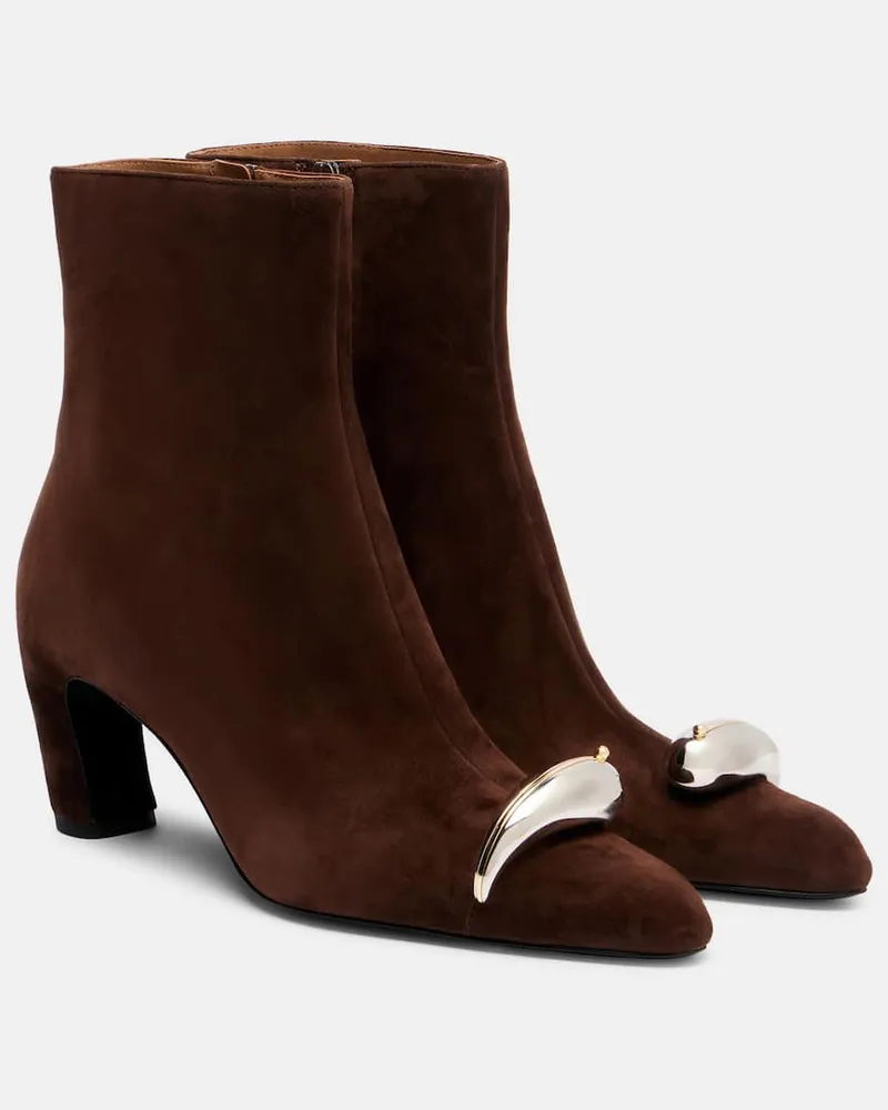 Tory Burch Ankle Boots Pierced XL 65 Braun