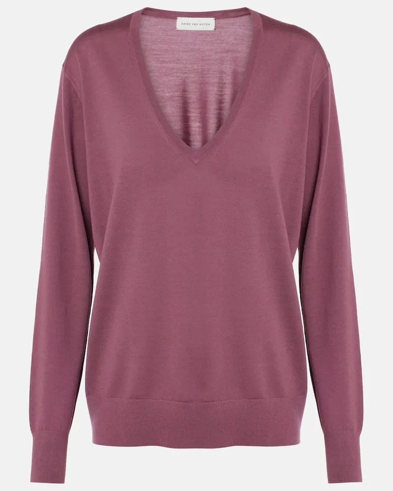 Dries van Noten Pullover aus Wolle Pink