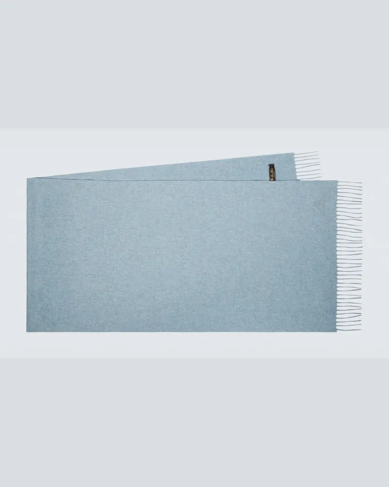 Loro Piana Schal aus Kaschmir Blau