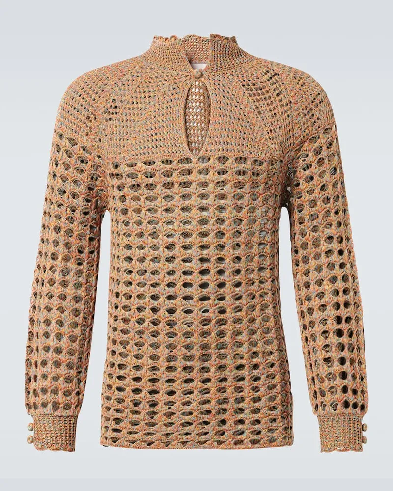 Valentino Garavani Pullover aus Häkelstrick Multicolor
