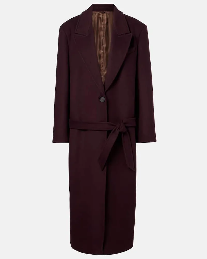 ATTICO Mantel aus Twill Burgunderrot