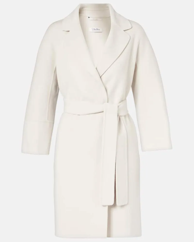 Max Mara Mantel Arona aus Schurwolle Weiß