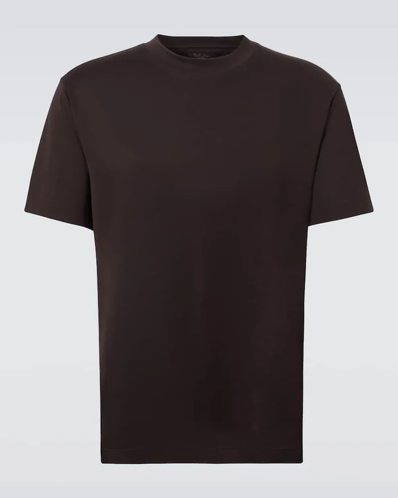 Loro Piana T-Shirt aus Baumwoll-Jersey Braun