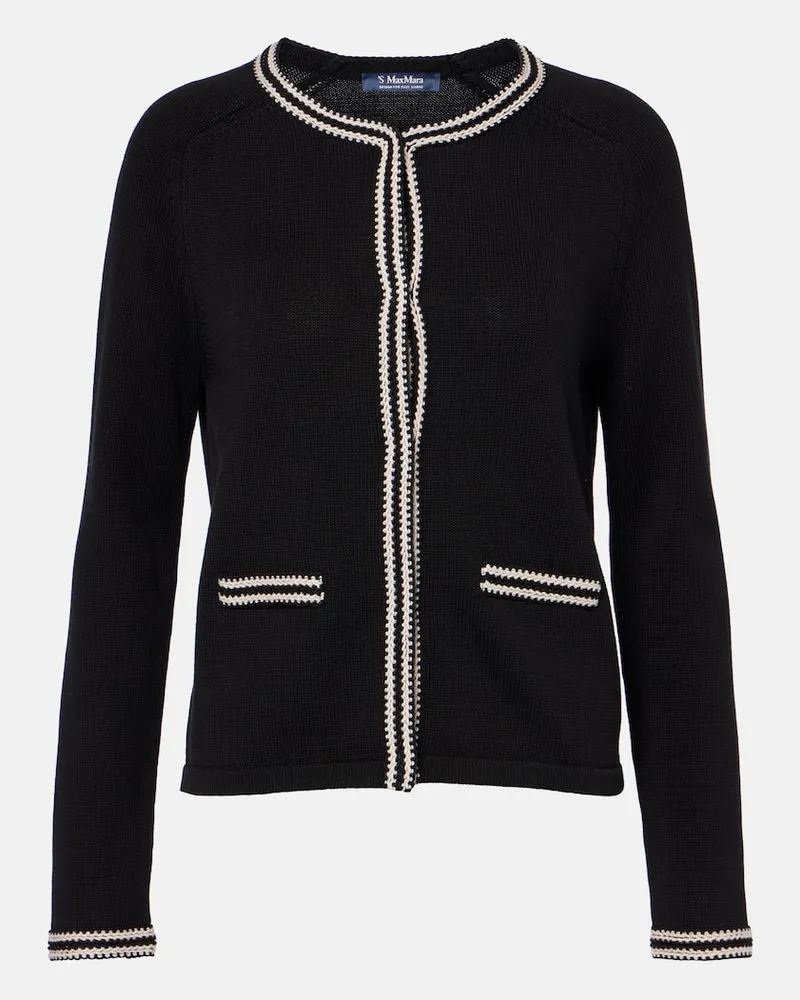 Max Mara Cardigan Zenobia aus Baumwolle Schwarz
