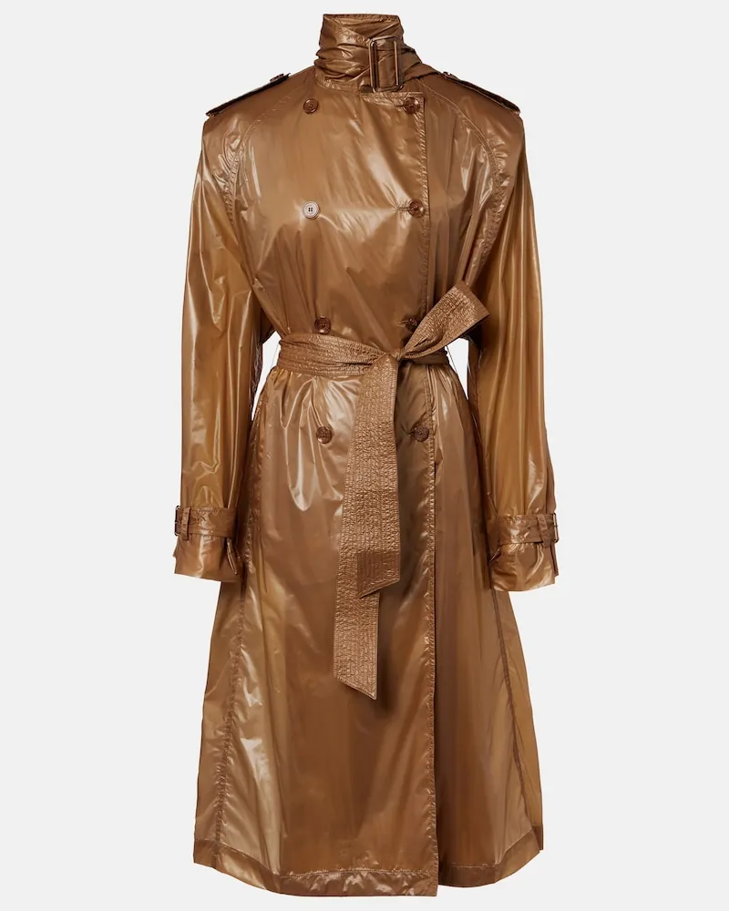 Saint Laurent Trenchcoat mit Bindekragen Beige