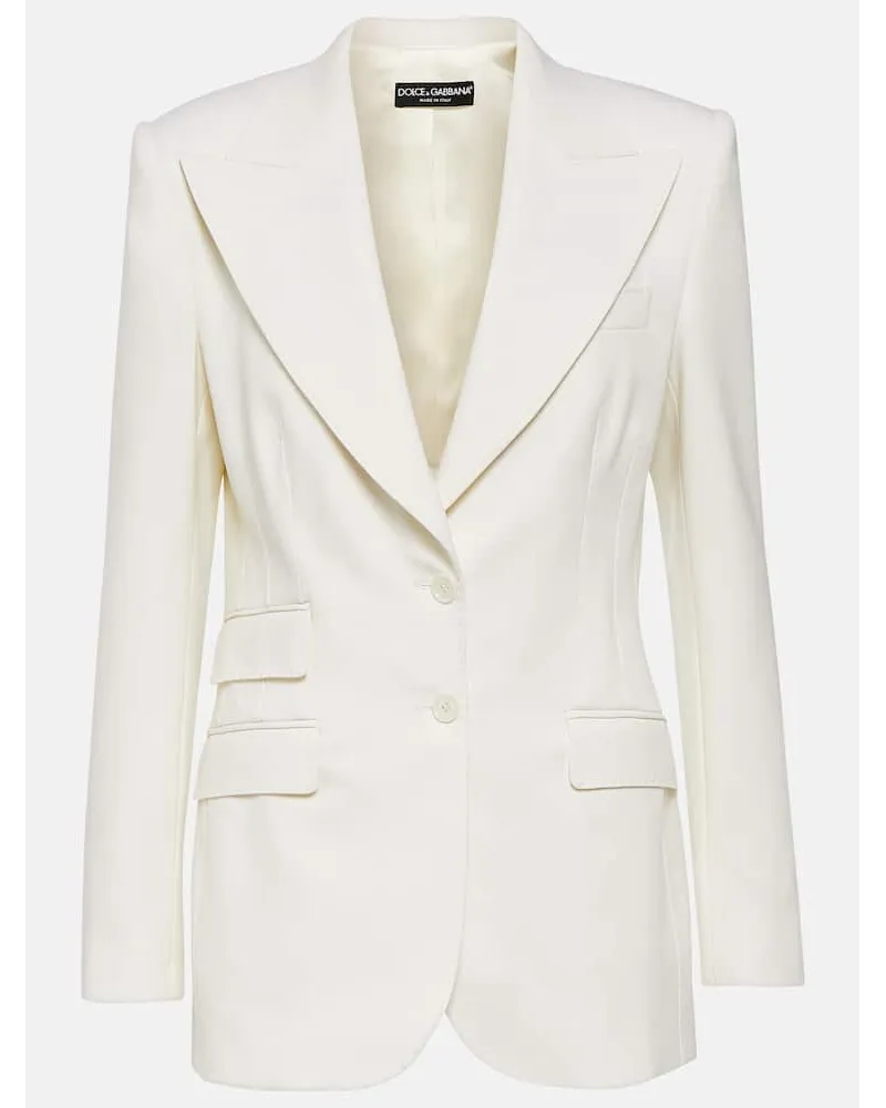 Dolce & Gabbana Blazer aus einem Wollgemisch Weiss