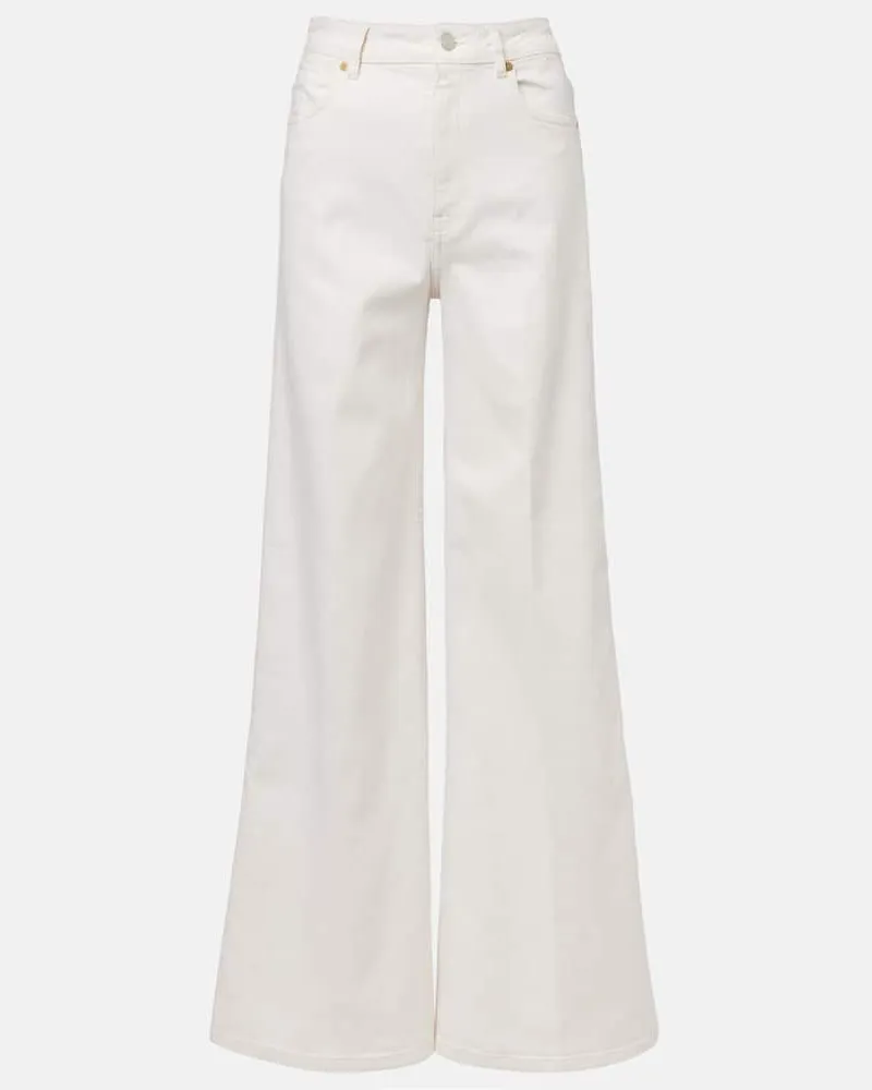 Joseph High-Rise Wide-Leg Jeans Abbey Weiß
