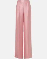 Dorothee Schumacher Weite Hose Slouchy Elegance aus Satin Pink