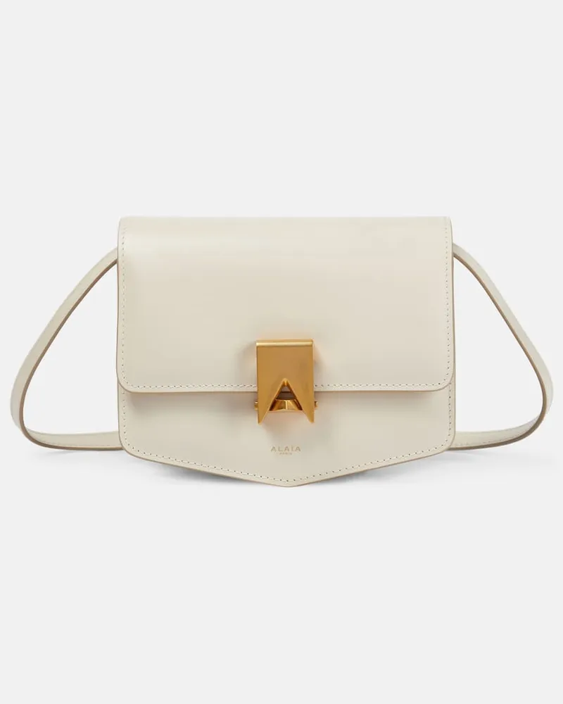 Alaïa Alaïa Schultertasche Le Papa Small aus Leder Weiß