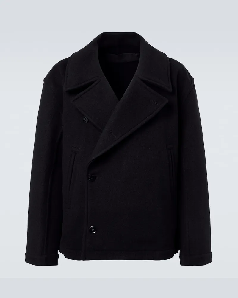 Christophe Lemaire Cabanjacke aus Wolle Schwarz