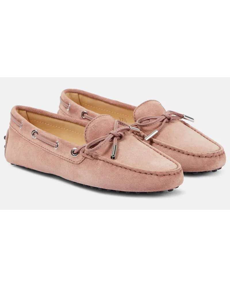 TOD'S Mokassins Gommino aus Veloursleder Lila