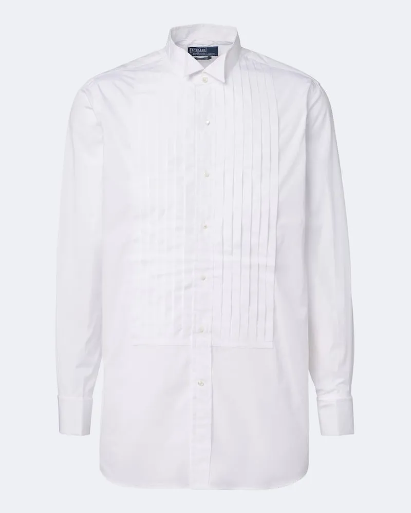 Ralph Lauren Smokinghemd aus Baumwolle Weiß