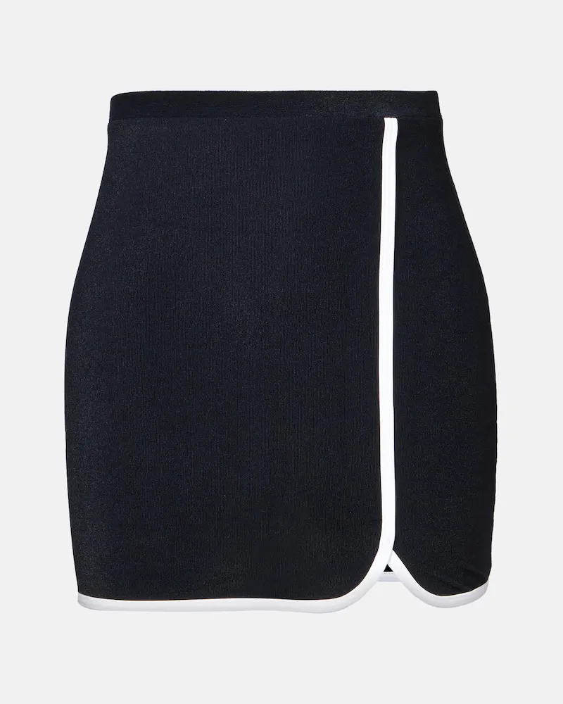 JADE SWIM Minirock aus Frottee Schwarz