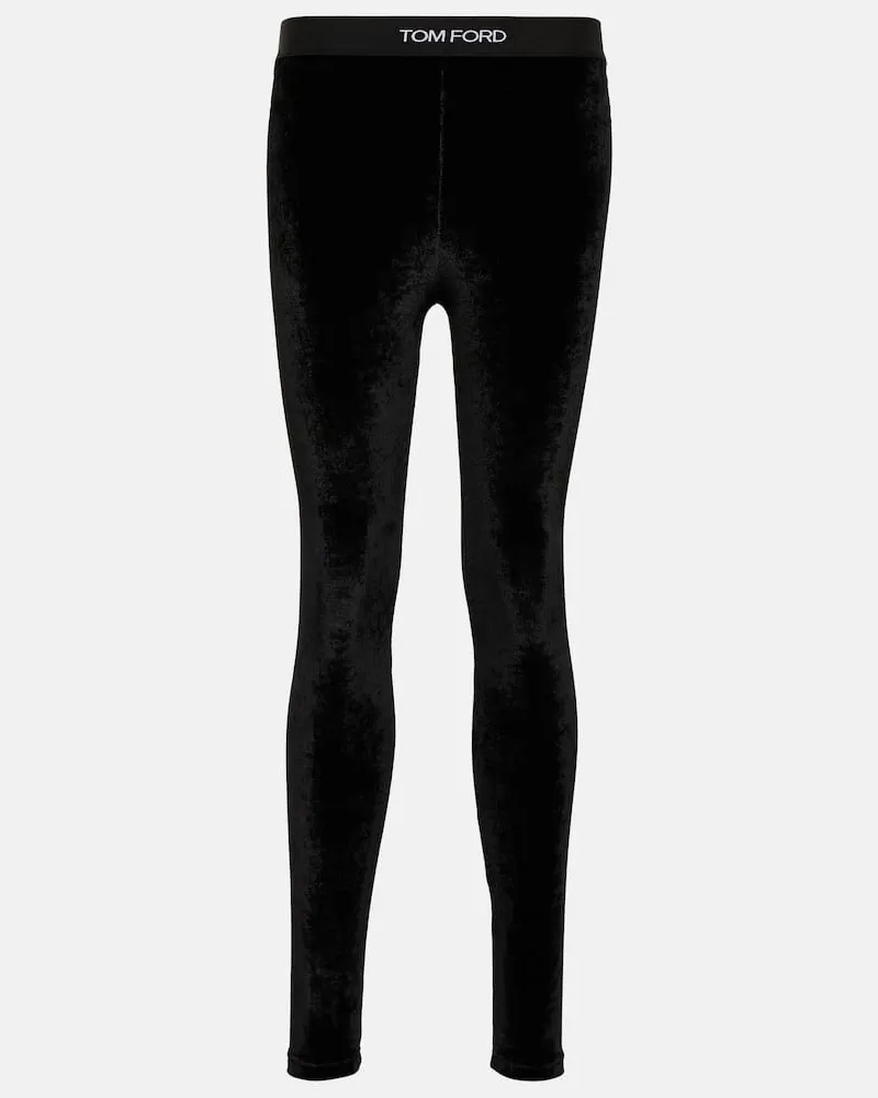 Tom Ford Leggings aus Samt Schwarz