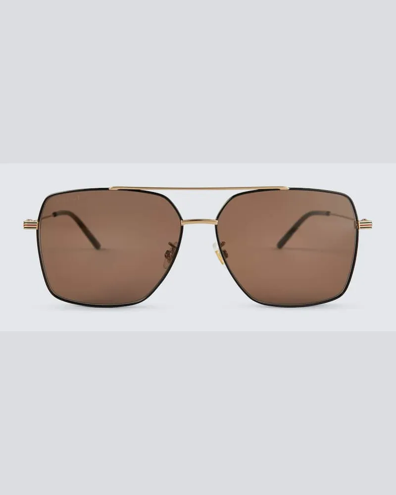 Gucci Aviator-Sonnenbrille Braun