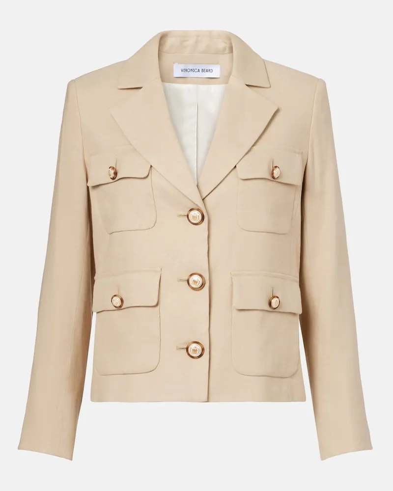 Veronica Beard Blazer Schuyler aus einem Leinengemisch Beige