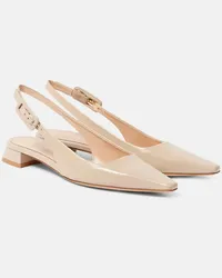 Gianvito Rossi Slingback-Ballerinas Lindsay 20 aus Leder Beige