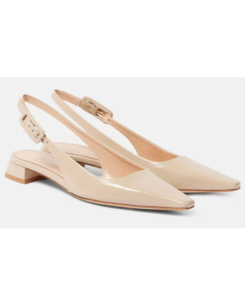 Gianvito Rossi Slingback-Ballerinas Lindsay 20 aus Leder Beige