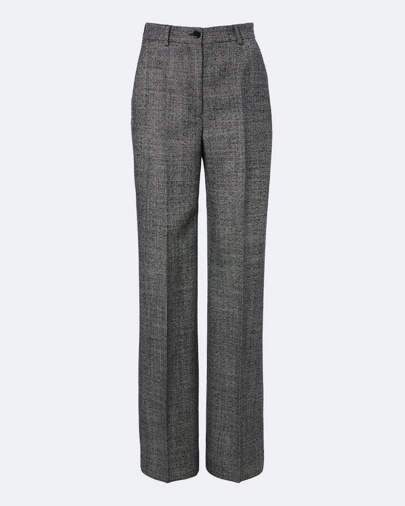 Dolce & Gabbana Gerade Hose aus Schurwolle Grau