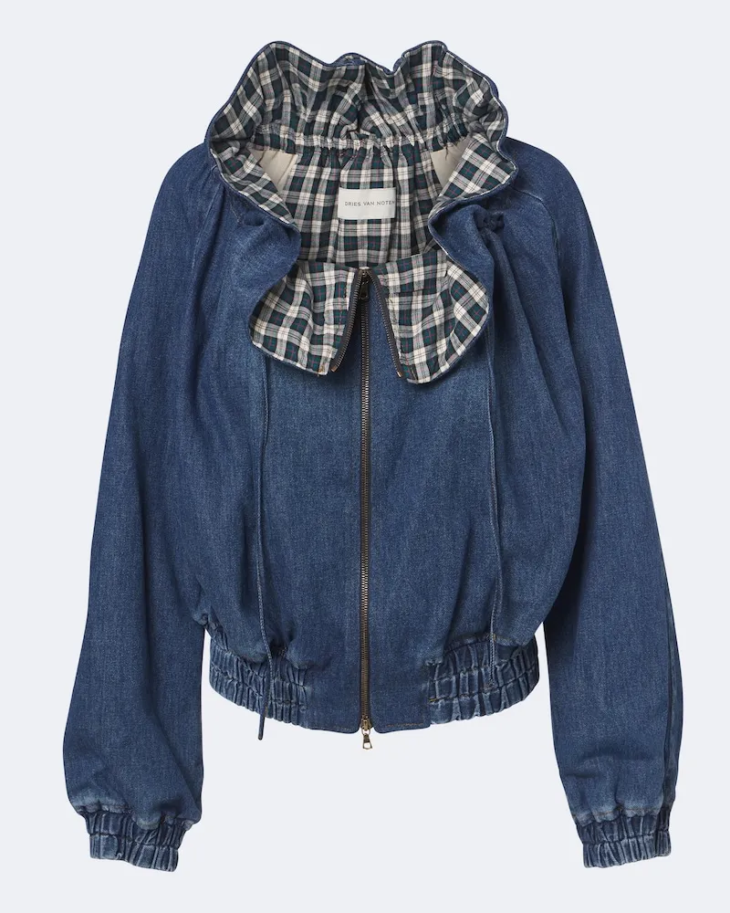 Dries van Noten Jeansjacke Blau