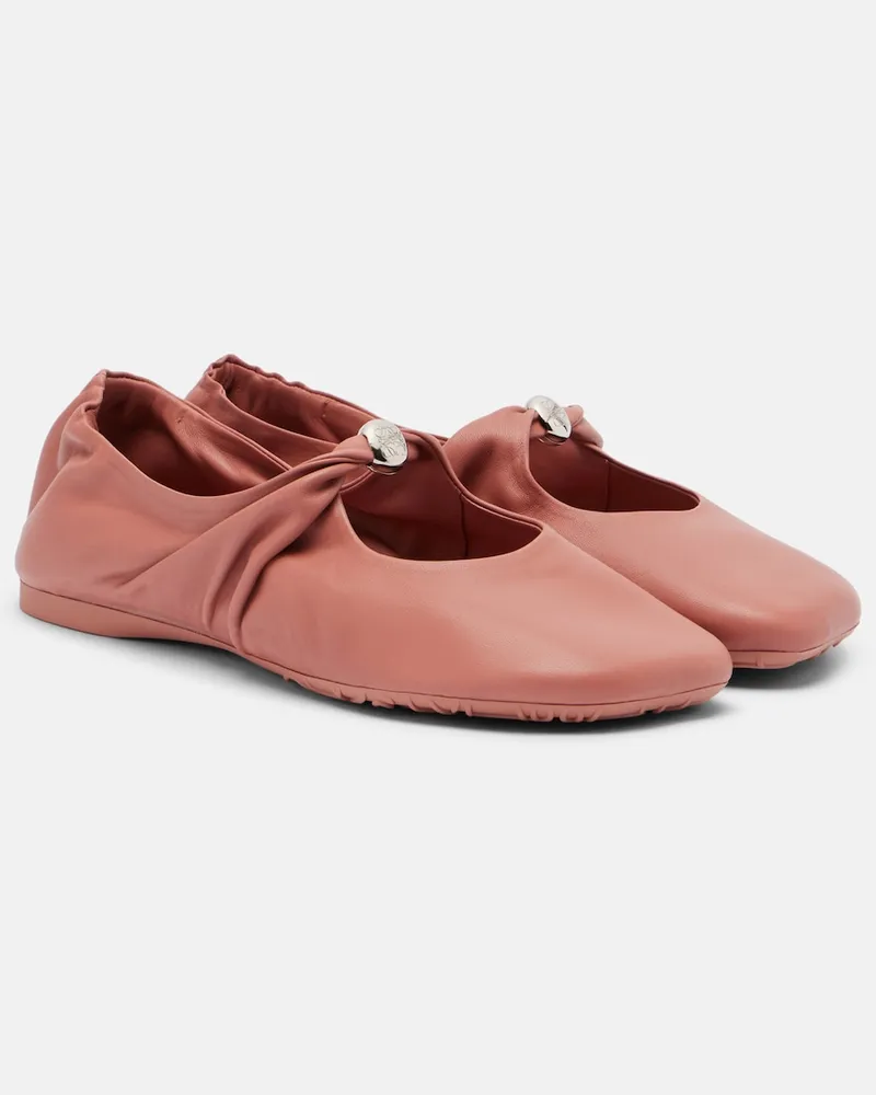 Loewe Mary-Jane-Ballerinas Pebble Soft aus Leder Rosa