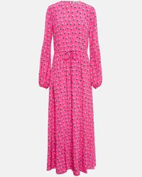 Diane von Furstenberg Bedrucktes Maxikleid Sydney Pink