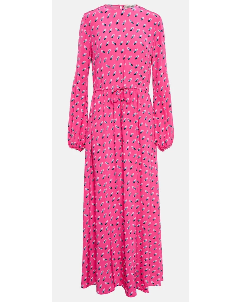 Diane von Furstenberg Bedrucktes Maxikleid Sydney Pink